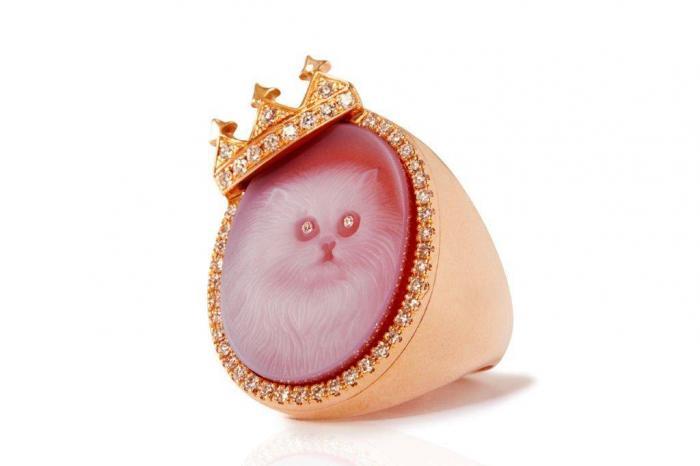 cat ring rose gold diamond mimia leblanc jewelry