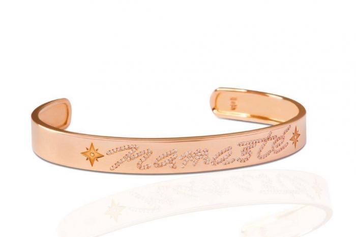 rose gold with diamonds bracelet bangle mimia leblanc jewelry