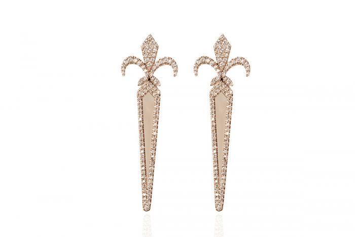FLEUR DE LYS FILANTE EARRINGS Mimia LeBlanc Jewelry